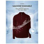Burgundy Slim Fit Quarter Zip Pullover for Men