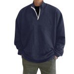 Men's Oversized Quarter Zip Graphic Sweatshirt