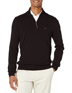 Tommy Hilfiger Men's Black Quarter Zip Pullover