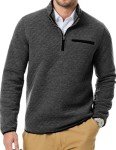 Dokotoo Men's Color Block Quarter Zip Sweatshirt
