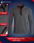 Spyder Men's Cozy Quarter Zip Sweater - Grey