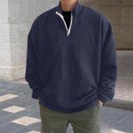 Men's Oversized Quarter Zip Graphic Sweatshirt