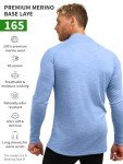 Men's Merino Wool Half Zip Sweater - Deep Blue