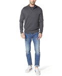 Nautica Men's Charcoal Heather Quarter-Zip Sweater