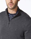 Nautica Men's Charcoal Heather Quarter-Zip Sweater
