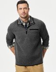 Dokotoo Men's Color Block Quarter Zip Sweatshirt