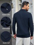 Men's Slim Fit Quarter Zip Pullover Sweater - Navy