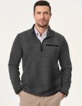 Dokotoo Men's Color Block Quarter Zip Sweatshirt