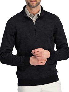 Men's Quarter Zip Dry Fit Pullover Sweater