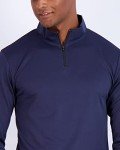Men's Long Sleeve Quarter Zip Athletic Sweater - 3 Pack