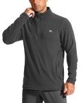 Men's Lightweight Fleece Quarter Zip Pullover - Dark Grey