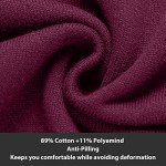 LTIFONE Men's Red Quarter Zip Pullover Sweater