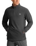 Men's Lightweight Fleece Quarter Zip Pullover - Dark Grey