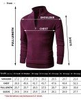 LTIFONE Men's Red Quarter Zip Pullover Sweater