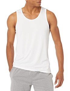 Men's Tech Stretch Performance Tank Top - White