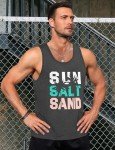 Men's Casual Sleeveless Palm Graphic Tank Top