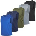 5 Pack Men's Workout Tank Tops - Quick Dry