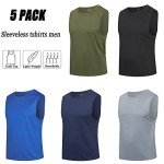 5 Pack Men's Workout Tank Tops - Quick Dry