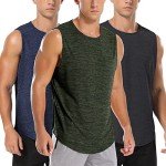 Men's 3 Pack Dry Fit Workout Tank Tops