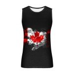 Men's Canada Flag Tank Top with 3D Maple Leaf
