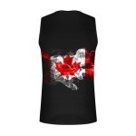 Men's Canada Flag Tank Top with 3D Maple Leaf