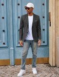 Men's Casual Blazer Jacket - Two Button Sport Coat