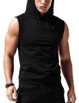 Men's Muscle Cut Off Hooded Gym Tank Top