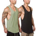 Men's Muscle Gym Workout Stringer Tank Tops - 2 Pack