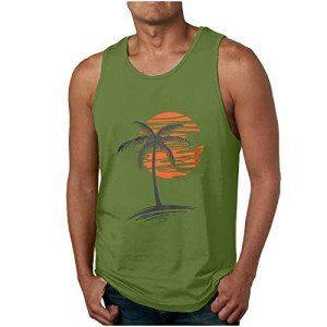 Men's Cool Graphic Palm Tree Tank Top