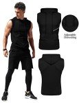 Men's Muscle Cut Off Hooded Gym Tank Top
