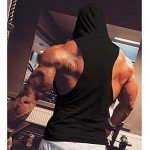 Men’s Y-Back Sleeveless Gym Hoodie Tank Top