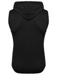 Men's Sleeveless Gym Hoodie Tank Top – Black