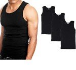 Goyoma Men's Cotton Tank Top Multipack - Black/White