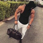 Men’s Y-Back Sleeveless Gym Hoodie Tank Top