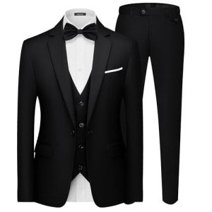 Men's Elegant Slim Fit 3-Piece Suit Set