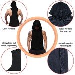 Men’s Y-Back Sleeveless Gym Hoodie Tank Top