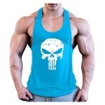 Dawwoti Men's Skull Print Workout Tank Top