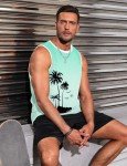 Tropical Aloha Palm Tree Men's Workout Tank Top