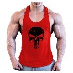 Dawwoti Men's Skull Print Workout Tank Top