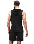 COOFANDY Men's Black Hoodie and Sweat Shorts Set