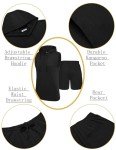 COOFANDY Men's Black Hoodie and Sweat Shorts Set