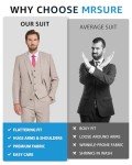 MrSure Men's Slim Fit 3-Piece Tux Set
