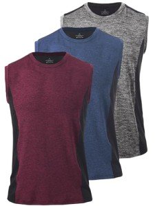 Men's 3-Pack Athletic Tank Tops - Dark Colors
