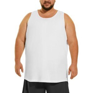 Big & Tall Men's Cotton Tank Tops - White 3XL