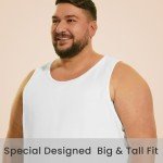 Big & Tall Men's Cotton Tank Tops - White 3XL