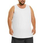 Big & Tall Men's Cotton Tank Tops - White 3XL