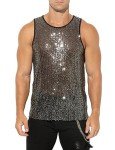 Men's Sparkly Sequin Tank Top for Parties