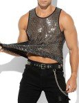 Men's Sparkly Sequin Tank Top for Parties