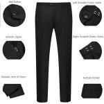 WULFUL Men's Slim Fit 3-Piece Suit Set