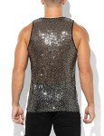 Men's Sparkly Sequin Tank Top for Parties
